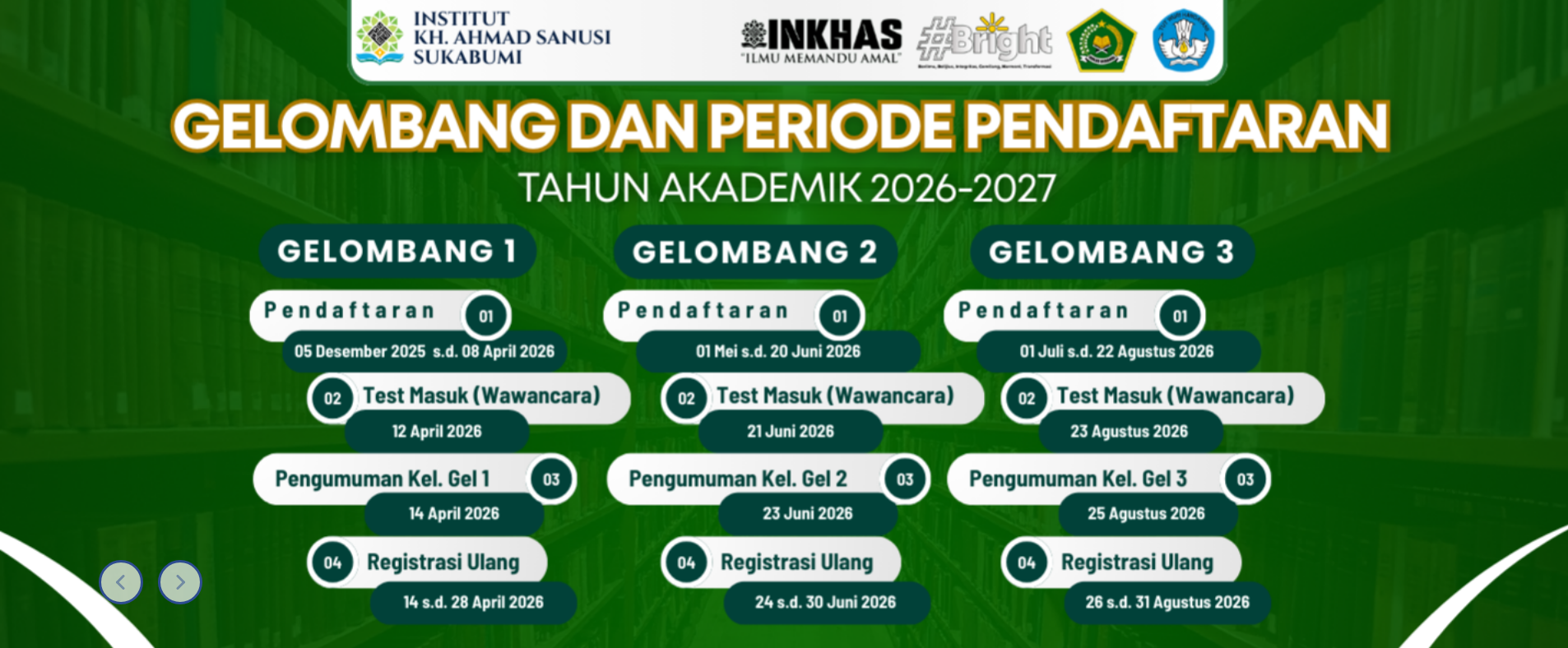 Institut KH. Ahmad Sanusi (INKHAS) Buka Pendaftaran Mahasiswa Baru 2026/2027