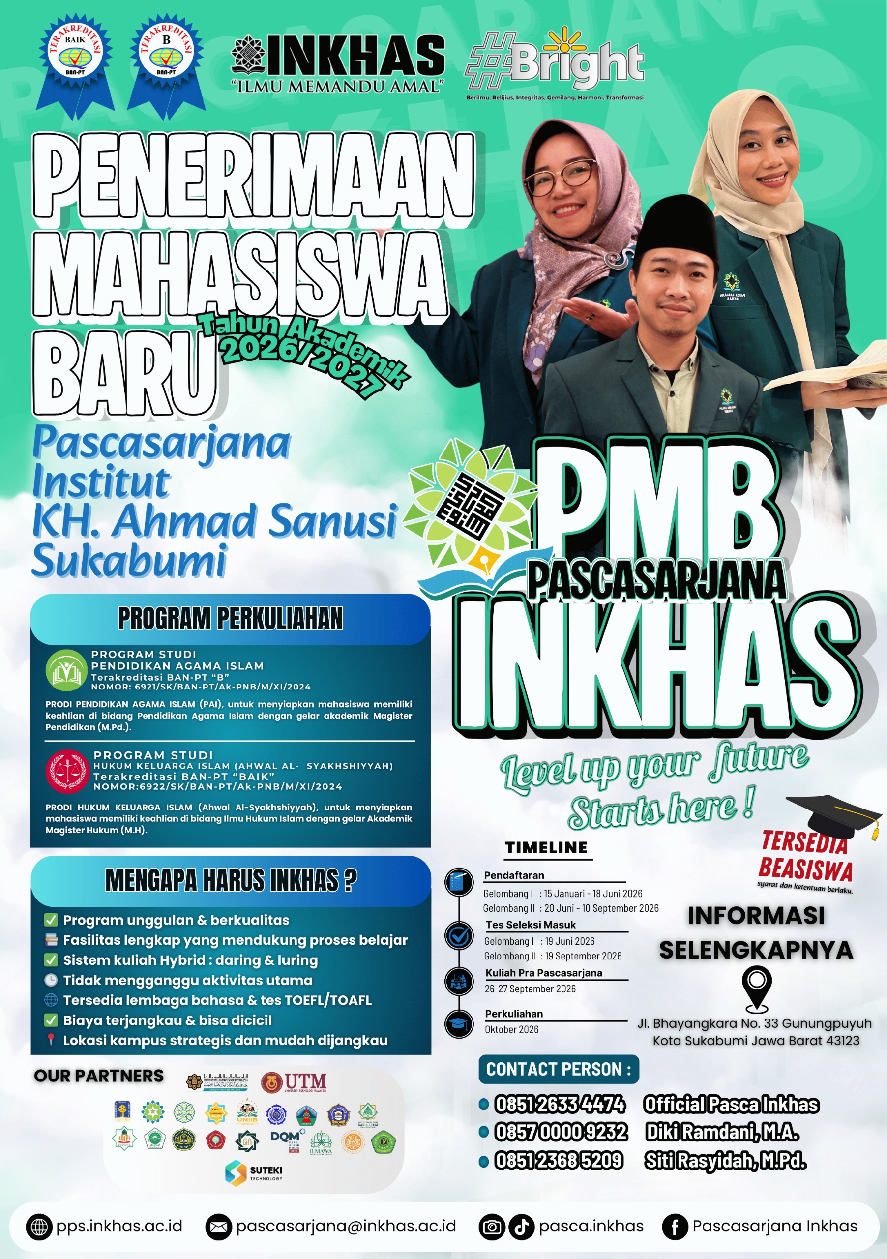 Penerimaan Mahasiswa Baru Pascasarjana INKHAS Sukabumi Tahun Akademik 2026/2027